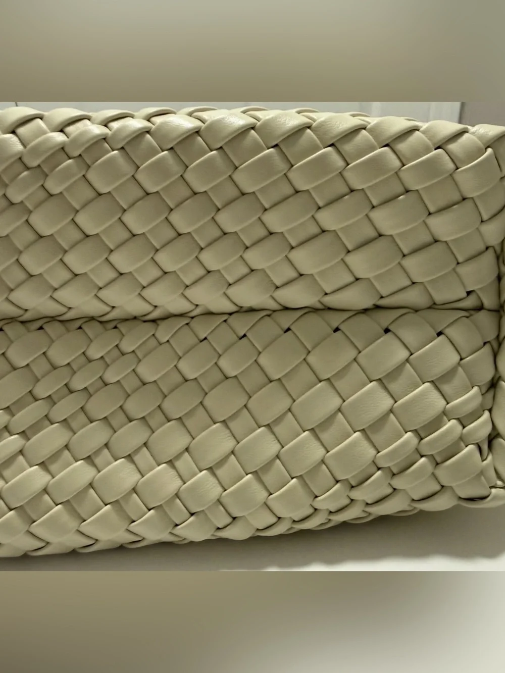 E|N Expressions NYC Beige Woven Hobo Shoulder Bag Oversized Tote w/ Pouch